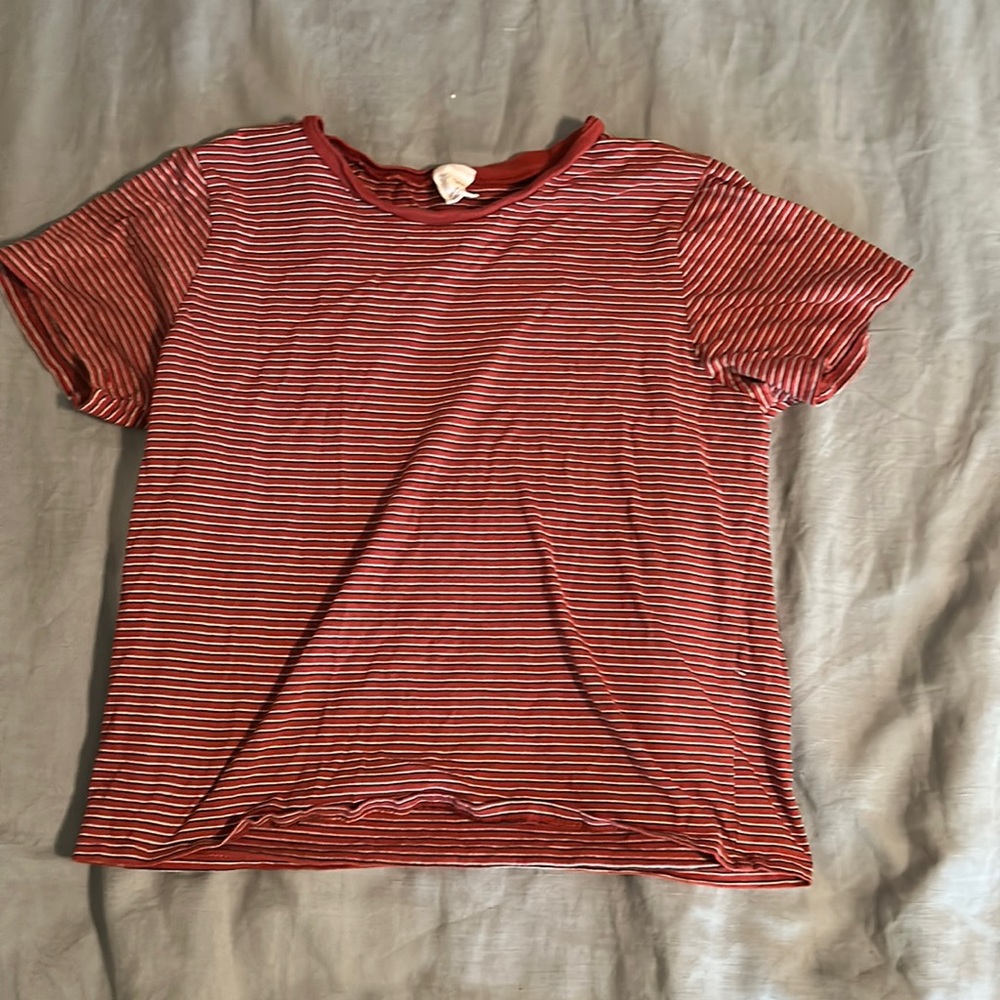Essentials striped crop top size medium